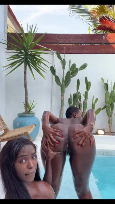 This phat African booty only accepts creampies