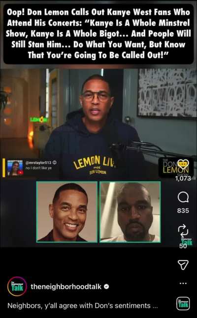 Don Lemon says yall won’t listen to R Kelly and canceled him but still listen to Kanye