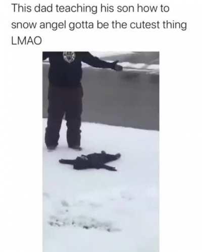 To make a snow angel