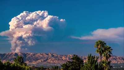 Time Lapse of the Lake Fire in Santa Clarita on 8-12-2020