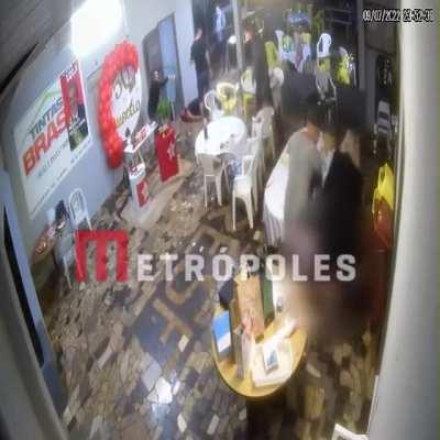 Vídeo trás o momento em que tesoureiro do PT é morto a tiros em Foz do Iguaçu