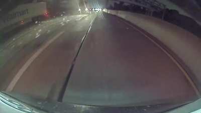 Accident on 5 Fwy south bound near North LA on March 1st at 6:07pm.  I didn't see the accident until I checked my TeslaCam today.  I only saw the frontal debris that hit the guy next to me and he was OK.  Hopefully this will help who ever was in it.