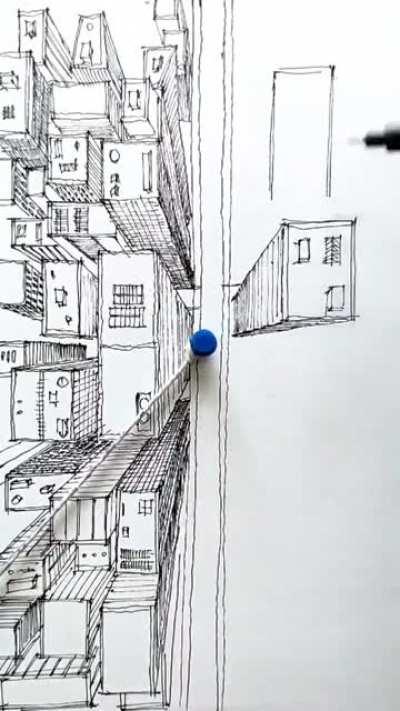 Sketching a city with the help of a string and a pin