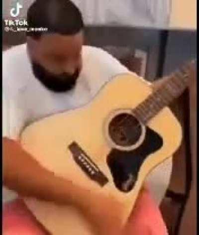 Pov you give the nerd a guitar