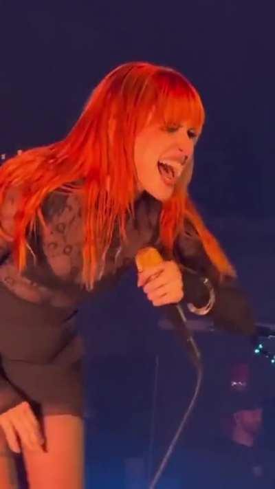 Hayley on stage