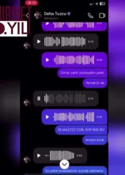 Deha Tuzcunun 14 yaşındaki bir kıza yazdığı mesajlar