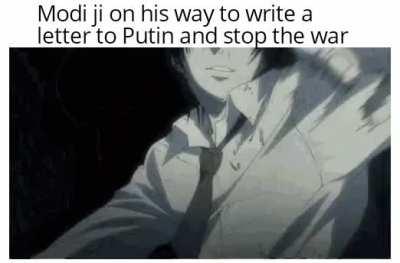 I think Modi ji is 'Putin' his best foot forward