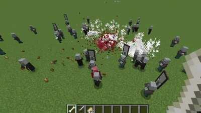 I slightly buffed my dog to make Minecraft more balanced.