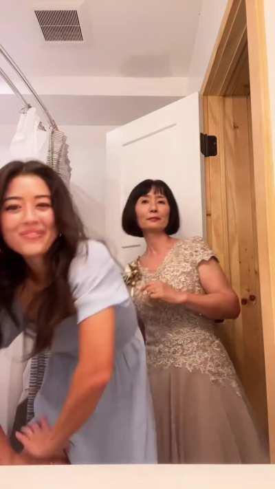 Jennifer Mika Nelson - Twerking on Her Mother in High Cut Dress 