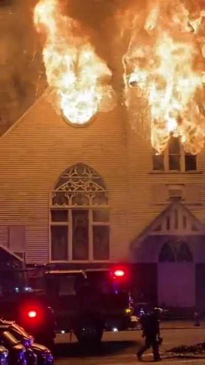 Korean Church Fire on SW 10th & Clay
