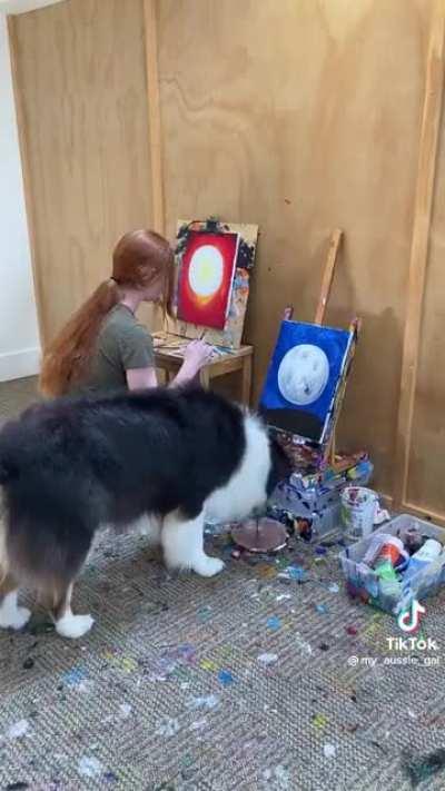 Painting with your pup