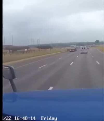 Oops. Forgot to secure his load!