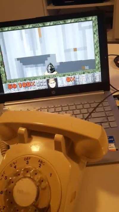 Playing DOOM with a rotary phone 