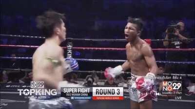 Rodtang flexing his Iron Chin. The Thai Tank returns against former WMC World Champion Danial Williams at 'ONE on TNT' on April 7th.