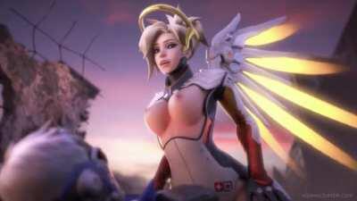 Mercy's heavenly orgasm WITH SOUND (Ellowas) [Overwatch]