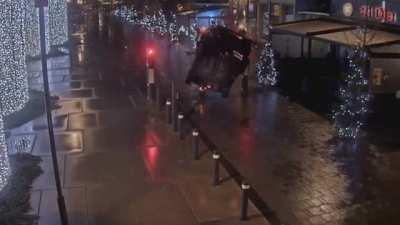 WTF, that bollard wasn't there earlier when I drove through.