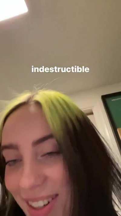 Why does Billie Eilish keep posting videos of her slapping her tits?