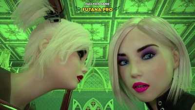 Hard facefuck for slave-bitch - Animation BDSM Futanari BlowJob where dickgirl fucks girl in moutgh