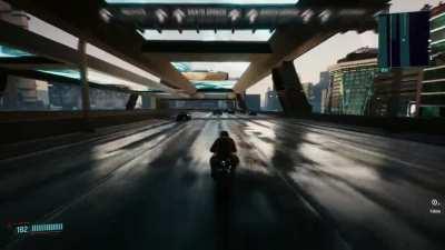 Ray tracing in this game is amazing - an example of a wet street after a rainstorm.