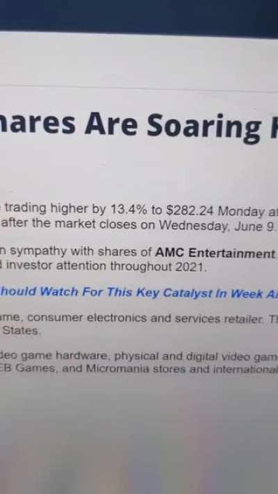 Media dropping GME article too soon!