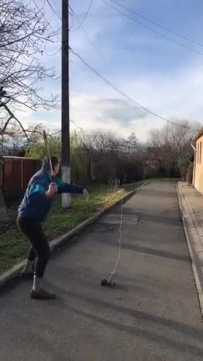 playing tennis with himself