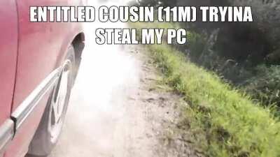 my cousin is dumbass😂😂😂