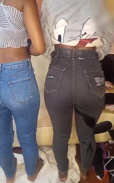 I convinced my friend to try wetting her jeans