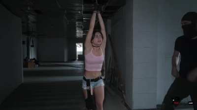 Agent girl learns the hard way about showing off her abs on a mission