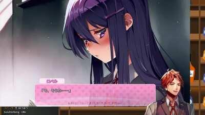 Roberu got very into the chocolate scene with Yuri in Doki Doki Literature Club that he went and grabbed his own chocolate to 