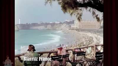 A Day at the Beach 1920's-Digitally Restored with Color and Sound (Courtesy Glamourdaze)