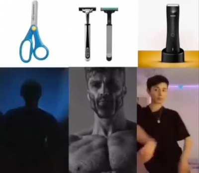 The true MegaChads use their hands to rip off the hair