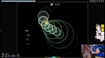 sonic streamer plays osu