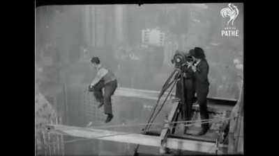 Brave men building the Bank of Manhattan Trust, now Trump Tower - 1930
