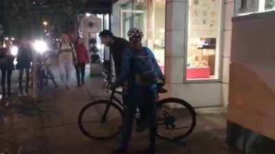 Lady absolutely LOSES it on guy who stepped in her way.