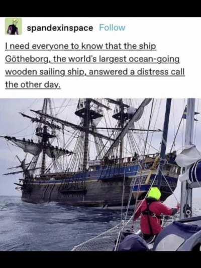 She’s not even a replica, she was launched in 1738 and still going strong