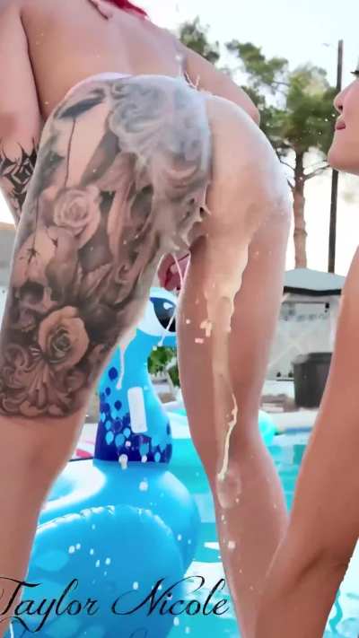 Giving my girl a drink