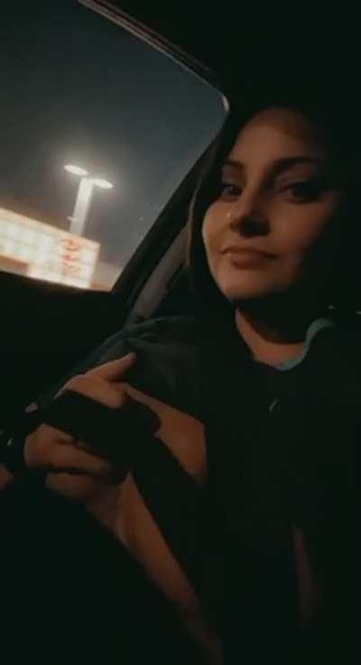 Just driving around with my tits out