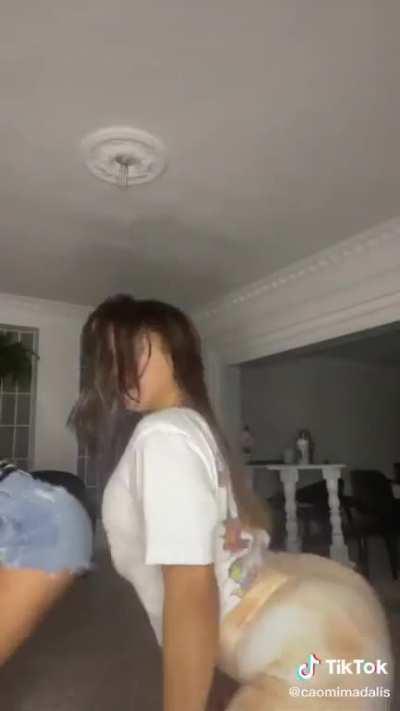 Caomi Madalis bending over