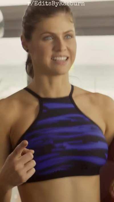 Alexandra Daddario in slow-mo