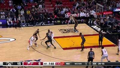 [Highlight] The Nets play perfect defence for an entire possession but Haywood Highsmith throws up a prayer and banks it in