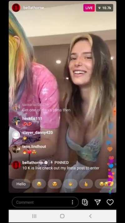 Like the exhibitionist whore she is, Bella Thorne loves bouncing her tits for our viewing pleasure