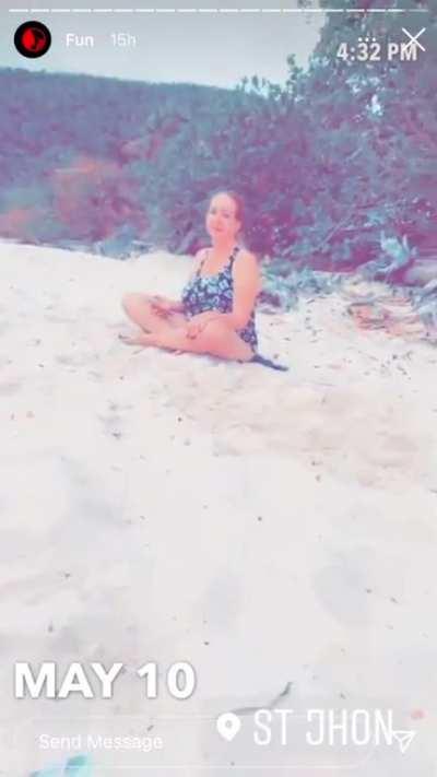 Thong bikini and titties bouncing