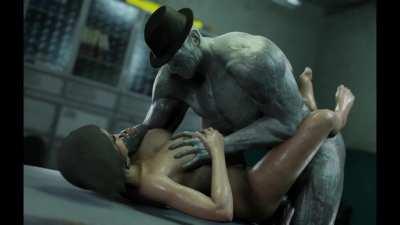 Mr X fucks Ada in the dark room (Auzene4)