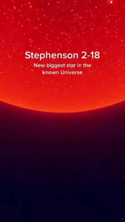 Stephenson 2-18, the biggest star in the known Universe.