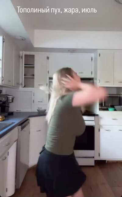 Tight top suffocating her jugs