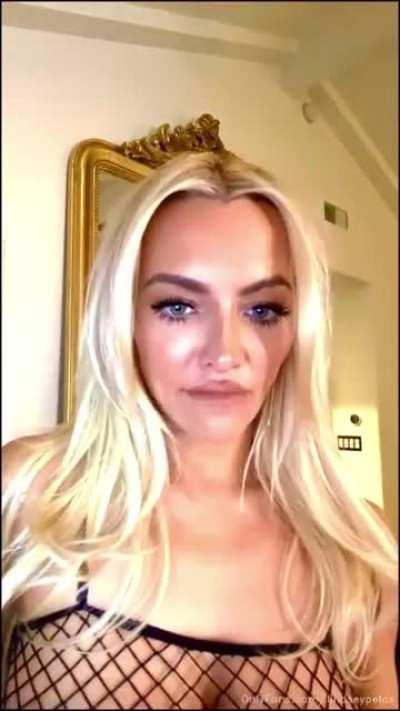 Lindsey Pelas Tits out in fishnet pt. 2