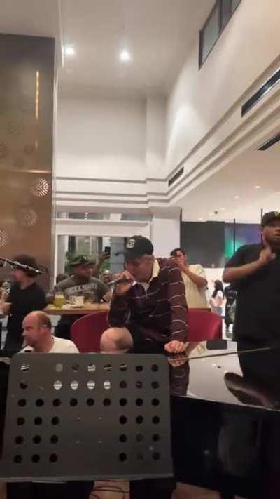 Kid Laroi performing at hotel lobby after GVF cancellation 