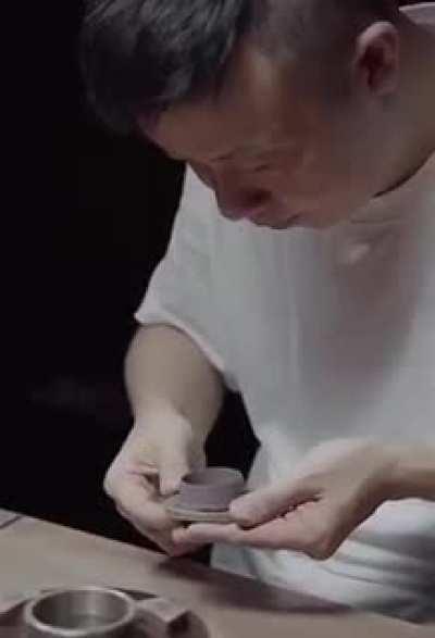 Making a Spooktober inspired clay teapot, absolutely spooky