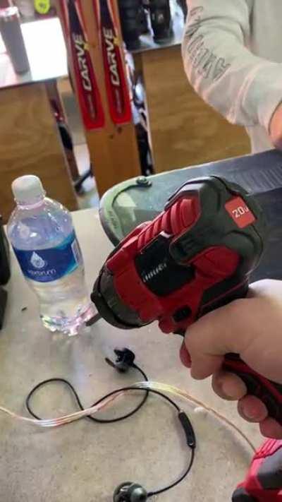 Using the drill near the radio makes alien noises?