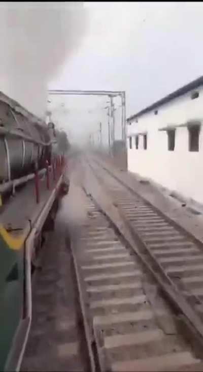 Steam Engine and Vande Bharat Exp cross each other at Rewari: A generation gap of 150 years between them, a landmark capture!